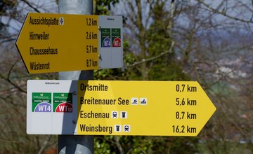 Wanderwegebeschilderung HeilbronnerLand | Hauptwegweiser mit Routenplaketten